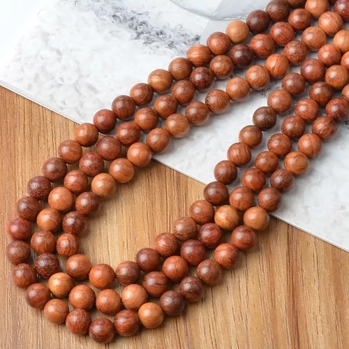 Miniatura 13 de MASSIVE BEADS - KIT de 960 cuentas de madera redondas sueltas mixtas naturales de 6 mm para hacer joyas, con hilo e agujas (12 de madera, 6 mm)