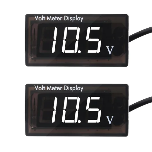 Miniatura 10 de 2 PCS Voltímetro Digital DC 5-28V para Coche, Medidor de Voltaje 12V, Medidor de Audio para Coche, Pantalla LED, Medidor 12V Impermeable, Medidor
