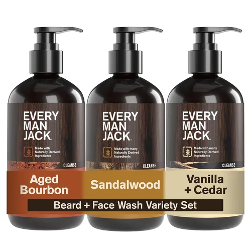 Miniatura 14 de Every Man Jack Lavado de Barba + Cara - Fragancia Sutil de Bourbon Añejado - Limpia y Ayuda a Acondicionar y Suavizar Tu Barba y la Piel de Debajo