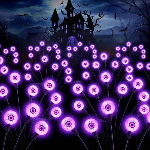 Miniatura 11 de Luces solares para exteriores (2 paquetes - 16 LED), luces solares para jardín ASMAD, decoraciones al aire libre, luz de luciérnaga para decoración