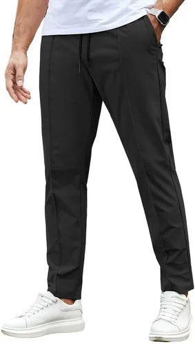 JMIERR Pantalones deportivos casuales para hombre, pantalones de golf elásticos y ajustados, para correr, viajes, trabajo, pantalones chinos para