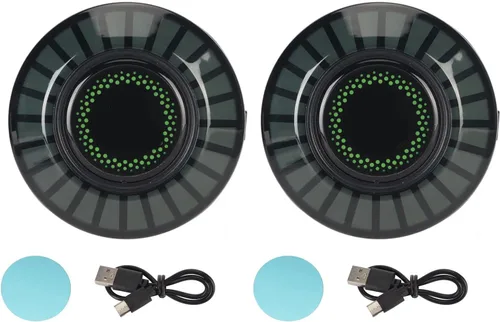 Miniatura 9 de Luces interiores para automóvil, 2 lámparas magnéticas de ritmo RGB, 32 bits que cambian de color, control de aplicación, luz de ritmo LED de música