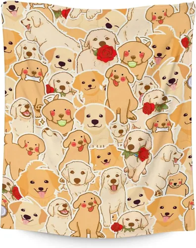 Miniatura 10 de Golden Retriever - Manta de regalo – 30 x 40 pulgadas, bonita manta de perro para amantes de los perros, niños, niños y niñas, mantas suaves