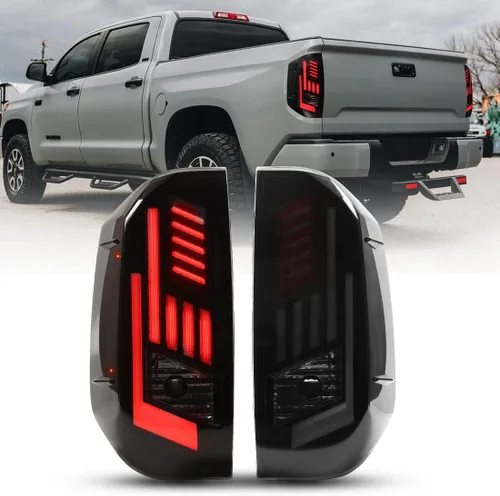 ROXX Conjunto de luces traseras LED para Toyota Tundra 2014-2021, luces traseras con señales de giro secuenciales LED, luces LED DRL/freno, par de