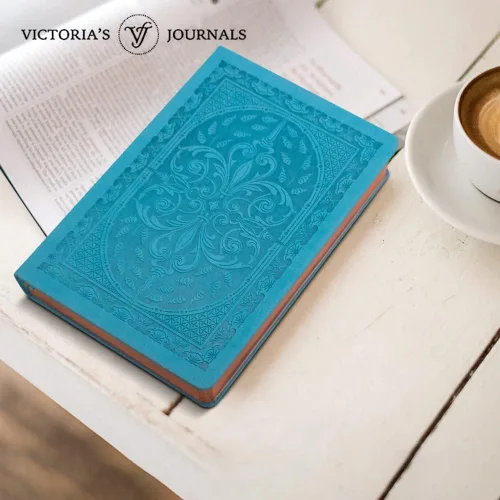 Miniatura 6 de Victoria's Journals Cuaderno con forro de cuero sintético y tapa dura, diario de viaje con diseño vintage de aspecto antiguo, tamaño A5, 5.7 x 8.1