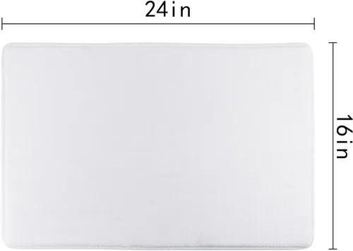 Miniatura 3 de HVEST Alfombra de baño con texto en blanco y negro con palabras divertidas para decoración de baño, alfombra de baño antideslizante de mármol