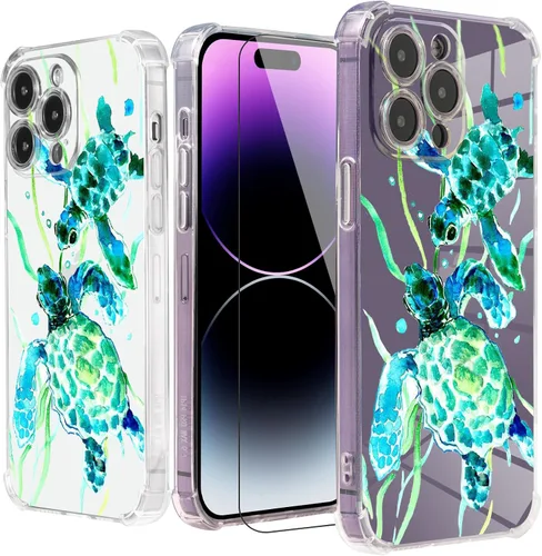 Miniatura 21 de Roemary Buffertech - Funda protectora para iPhone 13 Pro Max con diseño Golden Retriever, diseño de arcoíris con protector de pantalla