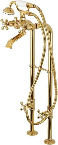 Miniatura 10 de Kingston Brass CCK266K7 Paquete de grifo de bañera independiente, latón cepillado, 32-5/8 pulgadas de longitud