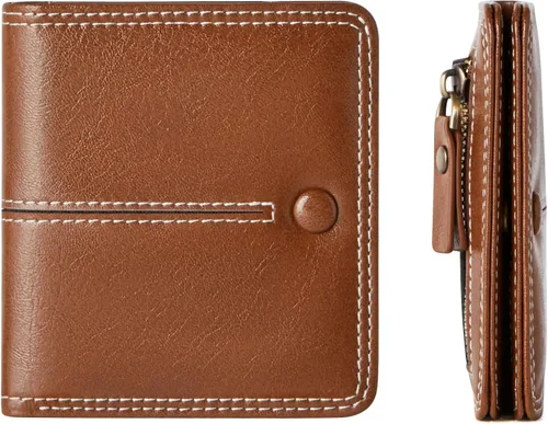 Miniatura 19 de TFKGS Tarjetero de crédito para mujer, cartera RFID de cuero para mujer con bloqueo de cremallera, llavero para tarjetas de acordeón, regalos
