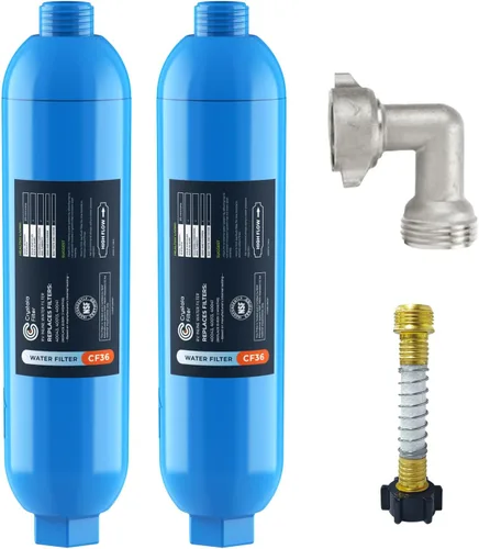 Miniatura 7 de CRYSTALA Filtro de agua para vehículos recreativos/caravana, filtro de agua en línea que reduce eficazmente mal sabor, olores, cloro y sedimentos