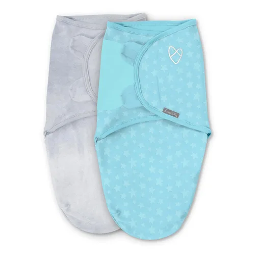 Miniatura 20 de SwaddleMe - Manta original orgánica, talla S/M, de 0 a 3 meses, paquete de 2 (cielos estrellados)