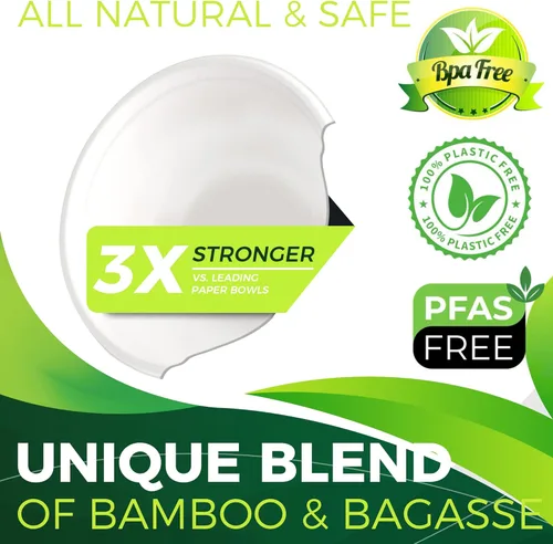 Miniatura 3 de Tazas de papel de 9 onzas de muestra [paquete de 100], tazas desechables resistentes perfectas para salsa para mojar y aperitivos, 100% compostables