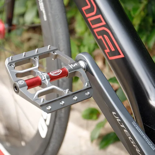 Miniatura 2 de Pedales de bicicleta de carretera/montaña – 3 rodamientos de 9/16 pulgadas de aleación de aluminio – Pedal de bicicleta de montaña con clavos