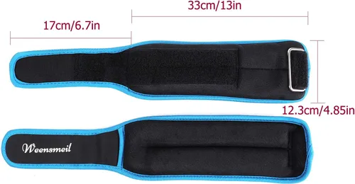Miniatura 3 de Pesas de tobillo 1 par de pesas de muñeca de 1 2 3 4 5 6 10 12 libras, pesas de brazo para mujeres, hombres y niños, con correa ajustable, juego