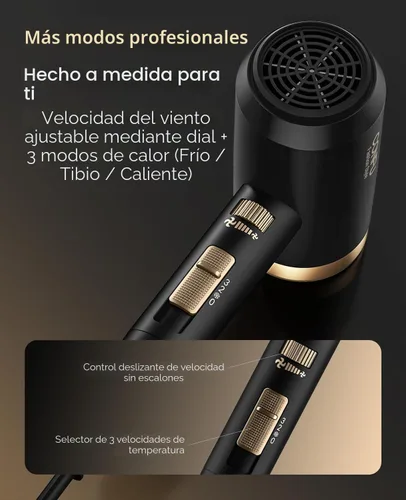 Miniatura 5 de Secador de pelo, secador de pelo CONFU con difusor, secador de pelo profesional 21000PRM, secador de pelo iónico negativo portátil ligero de secado