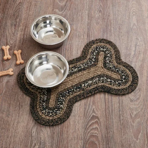 VHC Brands Tapete expreso para interiores y exteriores, para perros, gatos, cocina, hueso pequeño, 11.5 x 17.5 pulgadas