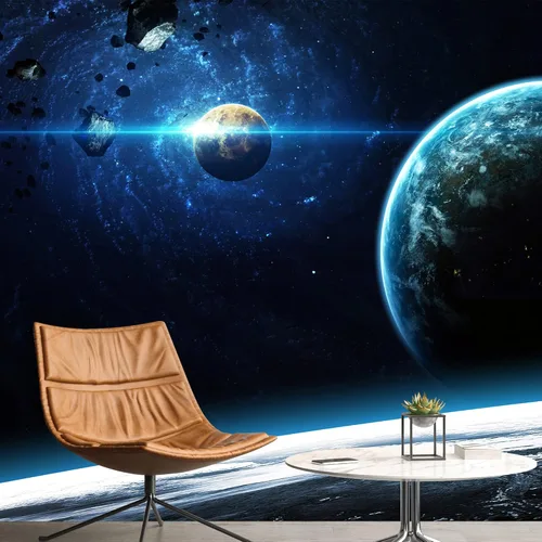 Miniatura 15 de NWT Calcomanía removible para pared, diseño de nube galáctica, estrella, nebulosa, fantasía, ciencia ficción, astronomía y arte espacial, arte