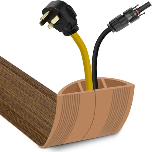 Miniatura 11 de JAHOMFAI Cubierta para cables de piso 1m de largo, cubiertas para cables en el suelo para proteger los cables y prevenir riesgos de caídas, fácil