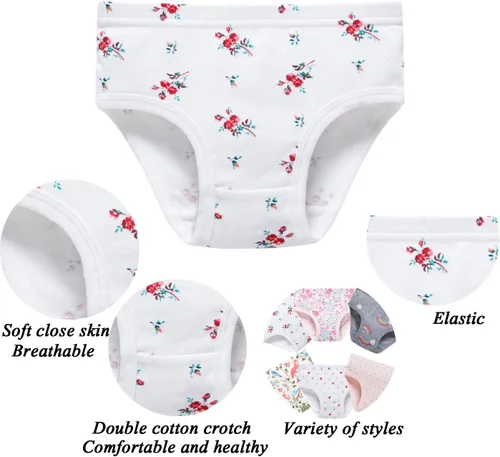 Miniatura 2 de Boboking - Ropa interior de algodón suave para niñas pequeñas, bombachas