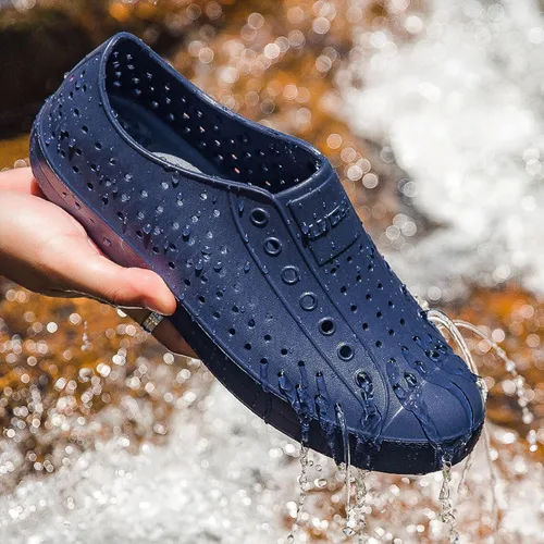Miniatura 2 de FLIOZY Zuecos de jardín impermeables para hombres y mujeres, zapatos ligeros y transpirables de EVA sin cordones, cómodos y antideslizantes, calzado