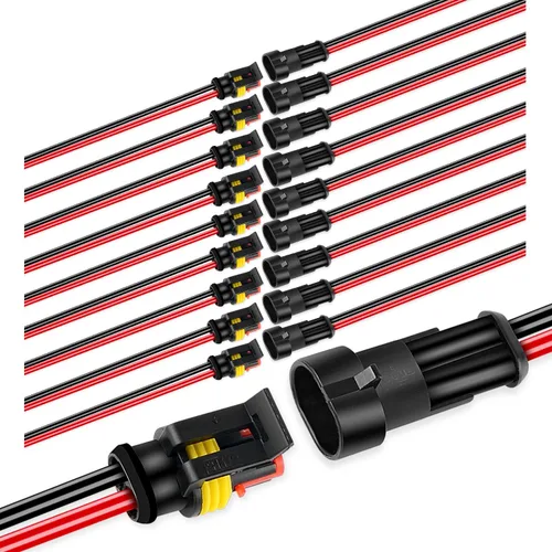 Miniatura 15 de Nilight 622 piezas conectores eléctricos de 1 2 3 4 5 6 pines, enchufe terminal macho hembra, conectores de cable impermeables, juego de conexión