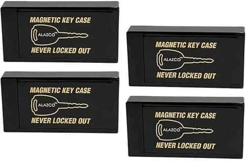 4 JUMBO Hide A Key Holder magnético para debajo del automóvil, llaves de repuesto para casa, cobertizo de casa rodante, barco, camión, oficina,