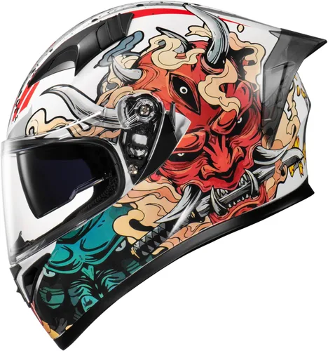 Miniatura 5 de KYPARA Casco de motocicleta de cara completa con visera interna tintada y aprobado por DOT para ciclomotor, ATV Cruiser Scooter