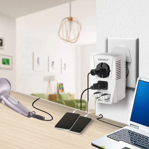 Miniatura 5 de Convertidor de voltaje mejorado de 2000 W, 220 V a 110 V, voltaje reductor para secador de pelo, alisador, rizador, convertidor de energía