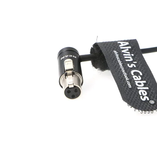 Miniatura 5 de Alvin's Cables Cable de audio de perfil bajo TA3F Mini-XLR de 3 pines hembra a bloqueo-0.138 in-TRS ángulo recto para Sennheiser EK 2000 Sony UWP