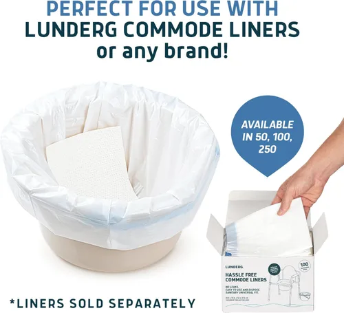 Miniatura 5 de Lunderg Almohadillas de comodidad superabsorbentes, paquete de 100 unidades de grado médico, para forros desechables de mesita de noche, sillas