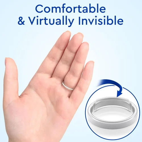 Miniatura 6 de Ajustador de tamaño de anillo para anillos sueltos - Se ajusta a bandas planas de hasta 8 mm, paquete de 8 protectores de enganche fácil
