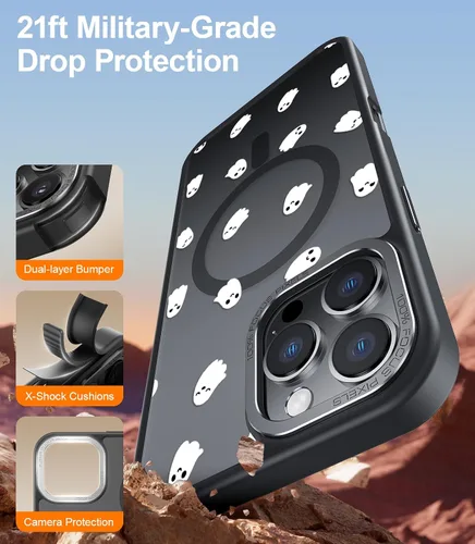 Miniatura 519 de Goodon para iPhone 15 Pro Max con protector de pantalla de privacidad, compatible con Magsafe, funda translúcida mate a prueba de golpes - Linda