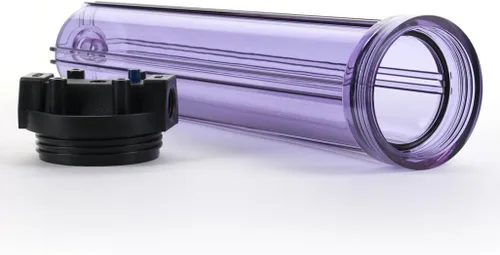 Miniatura 3 de Hydronix HF5-20CLBK34PR Carcasa del filtro de agua de 20 pulgadas RO, toda la casa, hidroponía - puertos de 3/4", cuerpo transparente con PR