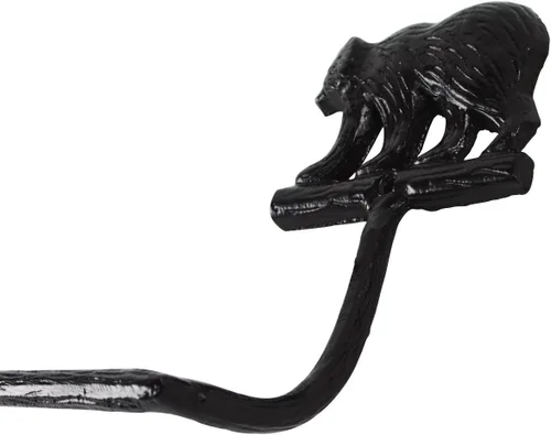 Miniatura 3 de Treasure Gurus - Toallero de baño de hierro fundido negro con oso grizzly
