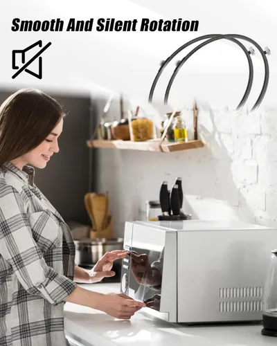 Miniatura 4 de Anillo de soporte giratorio de microondas para LG MVH1670ST LMV1680BB Horno de microondas electrónico Bandeja giratoria de vidrio, reemplaza