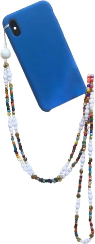 Miniatura 31 de Beaded Phone Charm Lanyard Strap Crossbody Fixed Beads Pearl Neck Chain