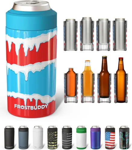 Miniatura 38 de Frost Buddy Universal Can Cooler - Fits all - Stainless Steel Can Cooler for 12 oz & 16 oz Regular or Slim Cans & Bottles - Stainless Steel