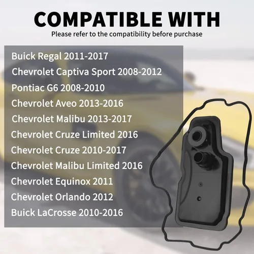 Miniatura 4 de Kit de juntas de cárter de aceite de filtro de transmisión compatible con Chevrolet Chevy Equinox 2009-2015 Número OE: 6T40 6T40E 6T45 6T45E 6T50
