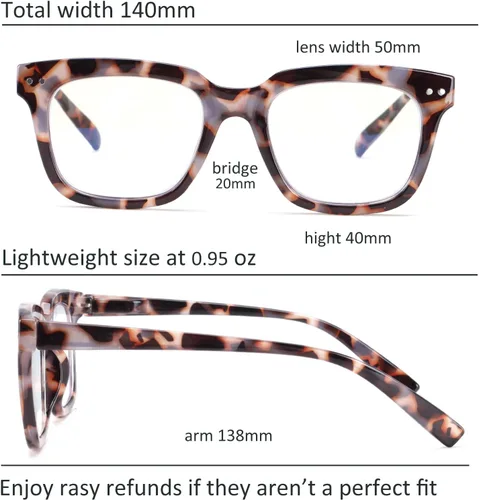 Miniatura 3 de Gafas de lectura para damas con bloqueo de luz azul, bisagra de resorte, lectores de computadora, gafas de moda para mujeres y hombres