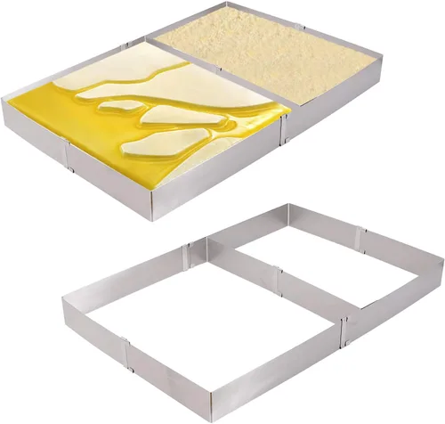 Miniatura 8 de KINJOEK Anillo de molde de pastel de 6 a 12 pulgadas, retráctil de acero inoxidable ajustable, redondo, para pastel, molde de barra de leche