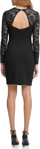 Miniatura 3 de GUESS Vestido de encaje con manga tres cuartos para mujer