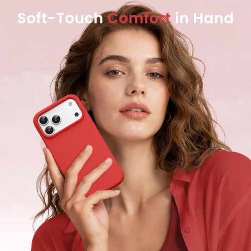 Miniatura 25 de GONEZ Funda de silicona para iPhone 15 Pro Max, compatible con Magsafe, protector de cámara + protector de pantalla, forro de microfibra suave