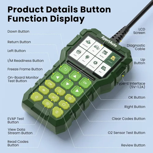 Miniatura 2 de C303 OBD2 Escáner de datos en vivo profesional para mecánicos, herramienta universal de diagnóstico OBDII para borrar códigos de falla, luz