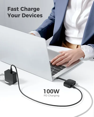 Miniatura 4 de Cable Matters Adaptador USB C a 2.5 Gigabit Ethernet con carga de 100 W (adaptador Ethernet a USB C de 0.09 oz) - Compatible con Thunderbolt 4