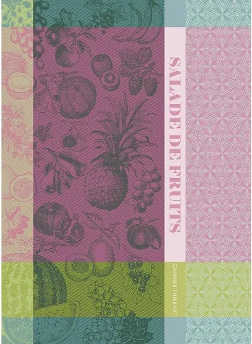 Garnier Thiebaut Salade De Fruits - Toalla de cocina francesa (ensalada de frutas fucsia), 22 x 30 pulgadas, algodón, jacquard Ensalada De Fruits