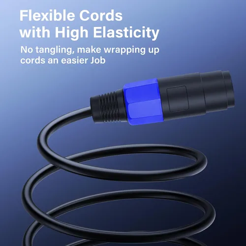 Miniatura 6 de SinLoon Speakon a XLR 22AWG 3Pin Cable de extensión de audio hembra con bloqueo giratorio para amplificador Pro DJ PA Stage (0.5M/1.6FT)