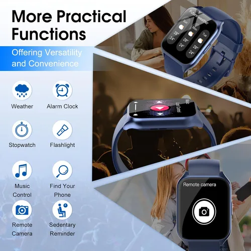 Miniatura 6 de Reloj inteligente (respuesta/hacer llamada), reloj inteligente de 1.85 pulgadas para hombres y mujeres, reloj de fitness 2025, más de 110 modos