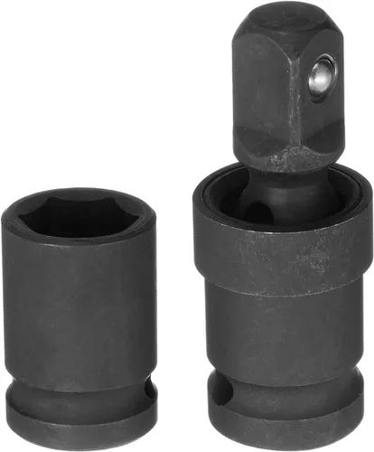 HARFINGTON Zócalo poco profundo de impacto de 0.669 in de acero CR-MO con adaptador de enchufe giratorio universal de 360 grados