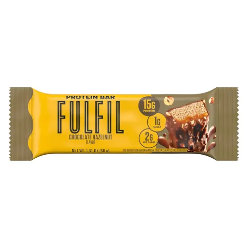 Miniatura 8 de FULFIL Barritas proteicas con sabor a avellana y chocolate, sin gluten, con 0.55 onzas de proteína, grapas de despensa, 12