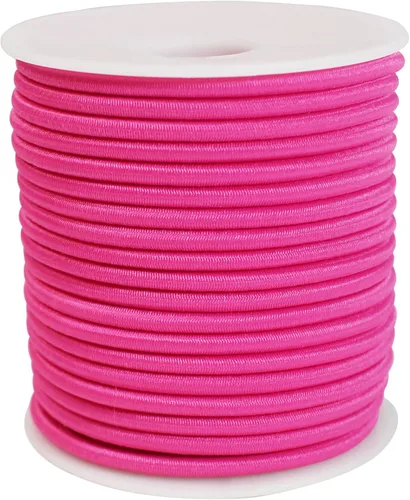 Miniatura 13 de Cuerdas elásticas de colores de 0.118 in 1/8 pulgadas 210 pies, cuerda elástica redonda pesada para cuentas de poni, pulseras de cuentas de silcona